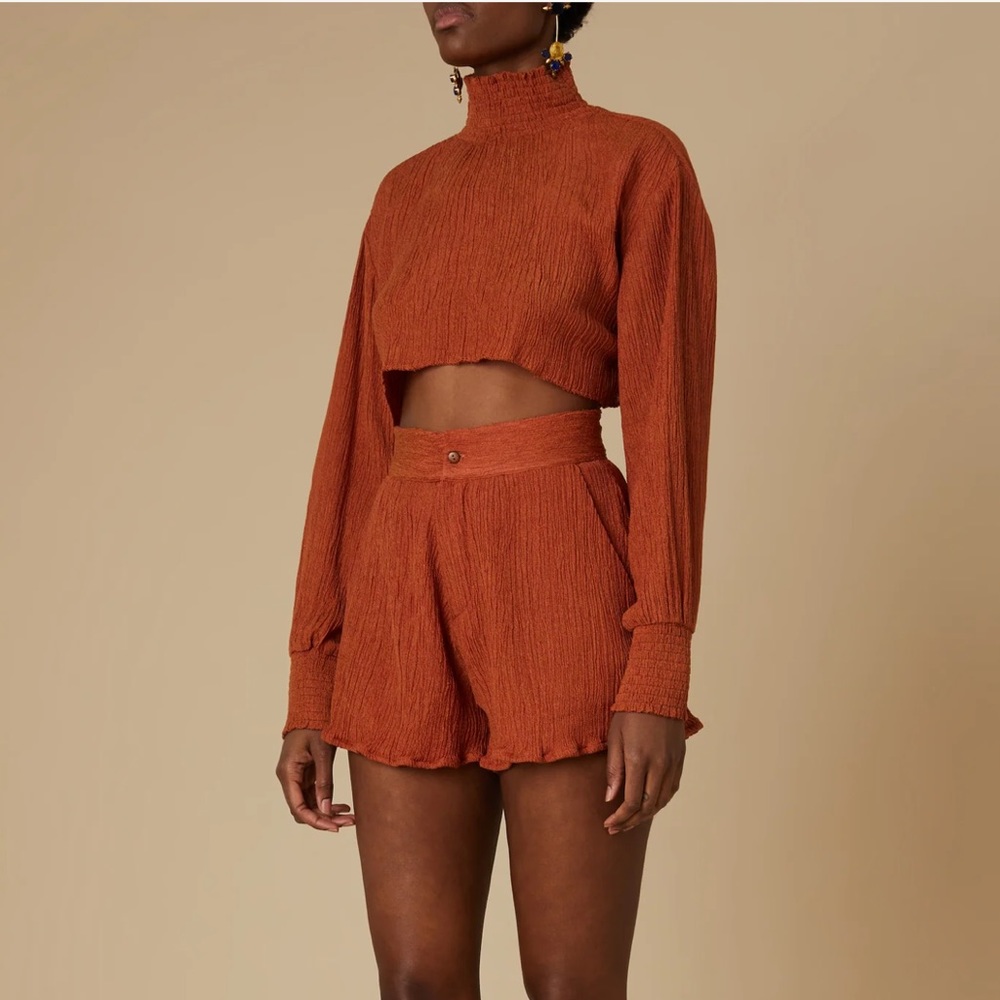 NWT Savannah Morrow Amaia Blouse in Papaya XS